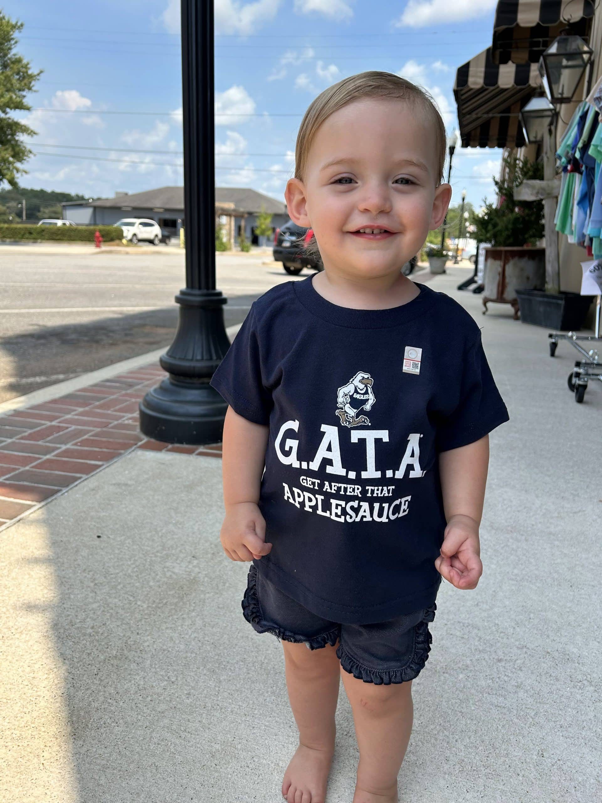 Toddler Royal Georgia Southern Eagles Stripes T-Shirt